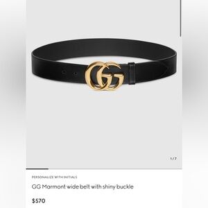 Gucci Black Belt with Gold GG Buckle